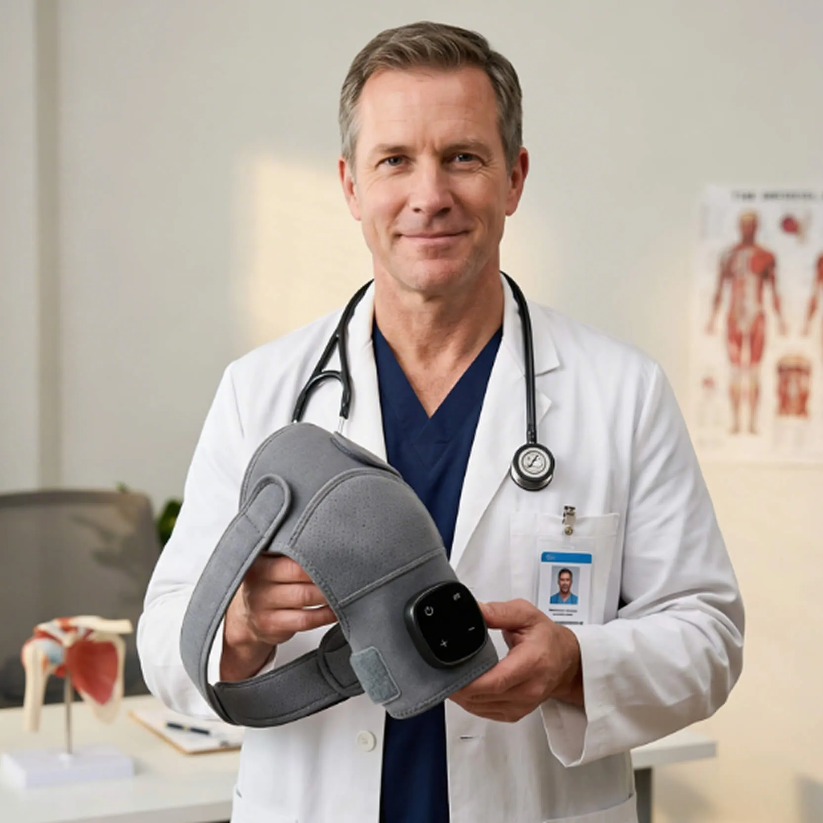 Doctor recommending the Vital Shoulder Massager